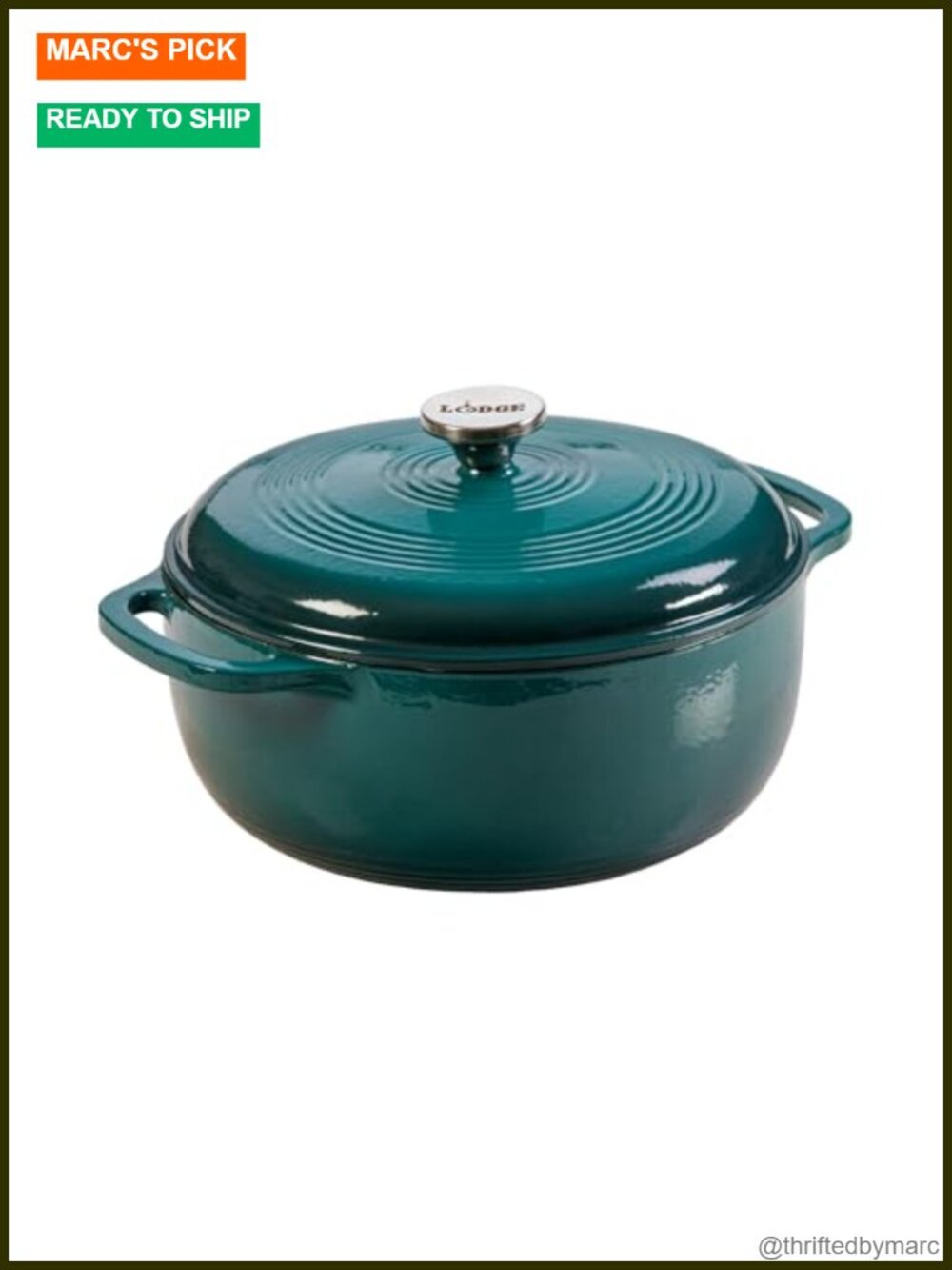 Enamel Cast Iron Dutch Oven 6 Quart Oven Safe 500F PFAS Free Cookware